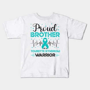 Proud Brother Of A Tourette Warrior Tourette Syndrome Awareness Kids T-Shirt